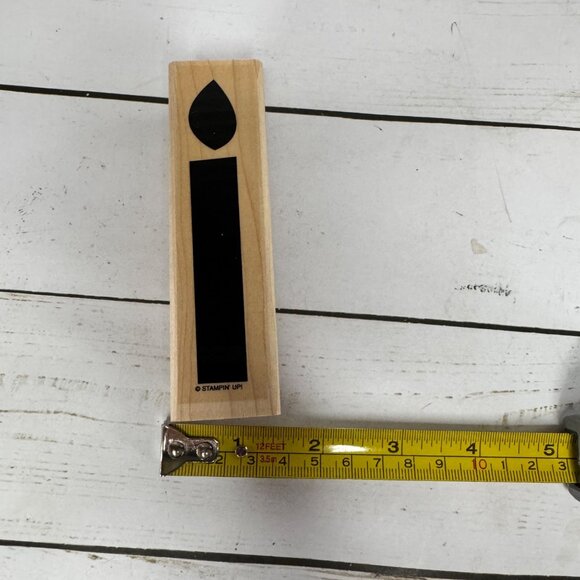 Stampin Up Happy Birthday Wood Mounted Rubber Stamp Candle Birthday Wishes Words - Picture 9 of 12